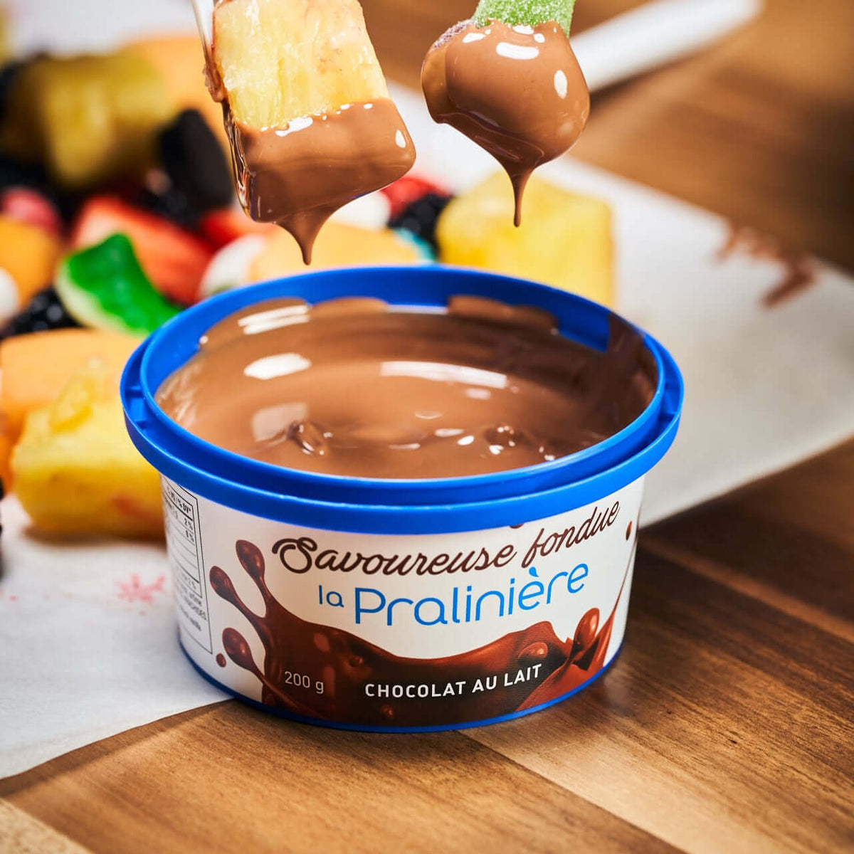 Meilleure fondue au chocolat à commander en ligne de la chocolaterie artisanale Pralinière au Québec