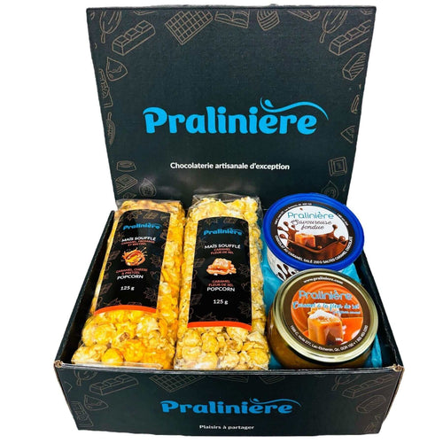 Commandez en ligne un coffret cadeau sucré et salé de la chocolaterie Pralinière