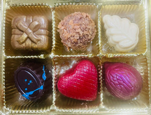 boite de chocolats fins 6 bouchées aux saveurs décadentes sur boutique en ligne