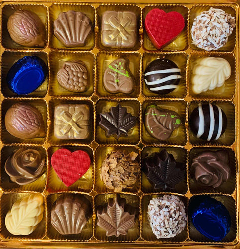 Boite de chocolats fins, 25 bouchées