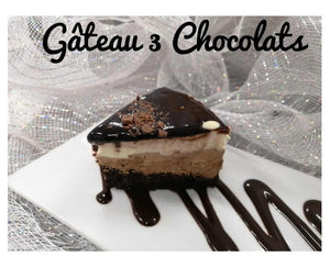 Pointe de Gâteau mousse aux trois chocolats fabriqué par la chocolaterie la Pralinière