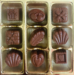 Boîte de chocolat 9 morceaux saveur au choix
