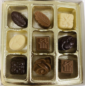 Boîte de chocolat 9 morceaux saveur au choix