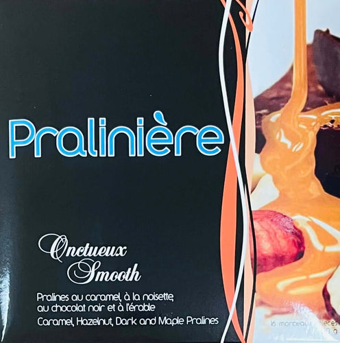 Boite cadeau de chocolat à la noisette crémeuse, chocolat artisanal fabriqué au Québec