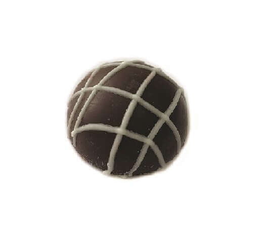 Bouchée de chocolat noir avec garniture à la cerise pour ajouter dans une boite de chocolat personnalisée sur boutique en ligne