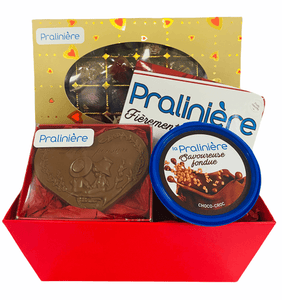 Panier cadeau de chocolat pour amoureux sur boutique en ligne du Québec