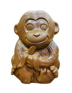 Figurine de singe en chocolat au lait pour cadeau de Pâques