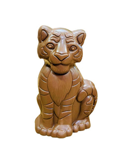 Figurine de tigre en chocolat artisanal