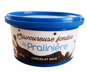 Plat de fondue au chocolat noir sur boutique en ligne de la chocolaterie artisanale la Pralinière
