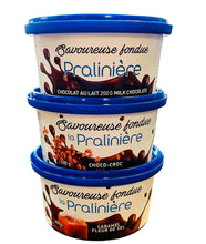 Charger l&#39;image dans la galerie, ensemble cadeau trio de fondues au chocolat artisanal fait au Québec