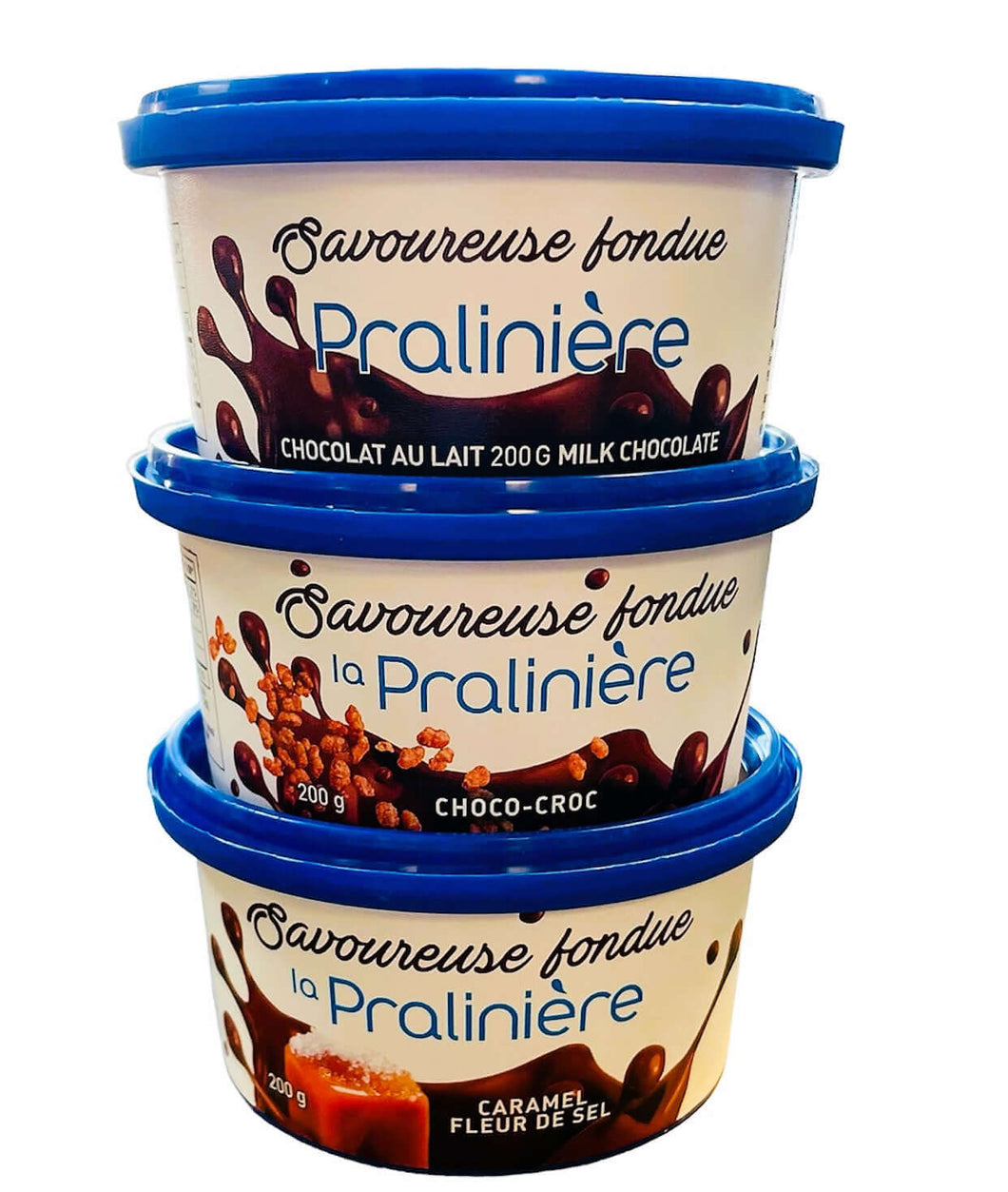 ensemble cadeau trio de fondues au chocolat artisanal fait au Québec
